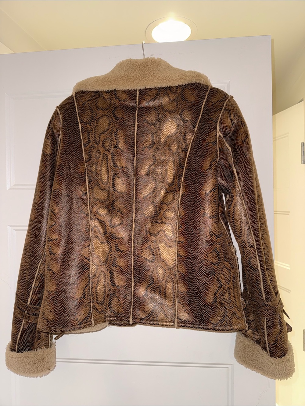 AS by DF Python-Print Faux Shearling Jacket - Picture 7 of 12